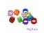 100 PCs Bird Clip Ring 8 Mm Plastic Digital Markup Parrot Pigeons 10 Colors Carousel 4