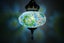 Turkish Mosaic Hanging Chandelier Large Green Blue Carousel 2