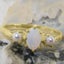 Gold Natural Opal & Pearl Womens Trilogy Ring - Full 9ct UK Hallmark Carousel 4
