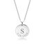 Sterling Silver Engraved Initial and Date Disc Necklace Carousel 1