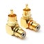 2pcs Brass Right Angle RCA Adapter Male to Female Plug Connector Carousel 1