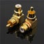 2pcs Brass Right Angle RCA Adapter Male to Female Plug Connector Carousel 3