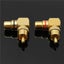 2pcs Brass Right Angle RCA Adapter Male to Female Plug Connector Carousel 5
