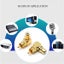 2pcs Brass Right Angle RCA Adapter Male to Female Plug Connector Carousel 6