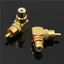 2pcs Brass Right Angle RCA Adapter Male to Female Plug Connector Carousel 7