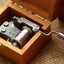 Retro Wooden Wind Up Music Box Castle In The Sky Carousel 3