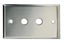 WPTX2R :: Wall Connector Plate 2 x RCA Curved Edges STAINLESS Carousel 1