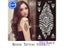 6pcs/lot Mehndi Indian Henna Tattoo Stencil Reuseable Henna Tatoo Template Carousel 6