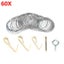 DZT Picture Hanging Kit Screw Eye Up To 50lbs Nail Hanger Assortment Set 60pcs Carousel 1
