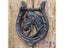 2 Pieces Cast Iron Door Knocker Horse Head With Handle Western Cowboy Horseshoe Carousel 3