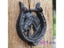 2 Pieces Cast Iron Door Knocker Horse Head With Handle Western Cowboy Horseshoe Carousel 4