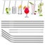 11Pcs Stainless Steel Metal Drinking Straw Reusable Straws+Cleaner Brush Kit+Bag Carousel 2