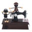 Wood Mechanical Vintage Mini Sewing Machine Music Box Christmas Table Home Decor Carousel 3