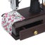 Wood Mechanical Vintage Mini Sewing Machine Music Box Christmas Table Home Decor Carousel 8