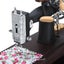 Wood Mechanical Vintage Mini Sewing Machine Music Box Christmas Table Home Decor Carousel 9