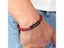 XQNI New Classic Style Men Leather Bracelet Simple Black Stainless Steel Button Carousel 5