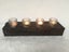 Wood Table Light with four glasses/candles (smoked look) Carousel 3