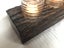 Wood Table Light with four glasses/candles (smoked look) Carousel 5
