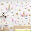 Cartoon Unicorns Flower Flag Star Heart Wall Stickers / Decals - 6 Designs Carousel 4