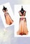 Evening Ball Dress V neckline Apricot with Floral Designs - Chiffon Dress Carousel 1