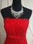 Ball Dress Formal Wear Strapless Beaded Red Lace Overlay Trumpet Size 12/14 Carousel 6