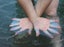 Silicone Hand Fins Swimming Flippers Finger Palm Swim Webbed Paddle Gloves L Carousel 5