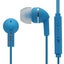 Moki Noise Isolation In-Ear Earphones 3.5mm Jack Headset Mic Volume Control Blue Carousel 1