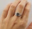 Art Deco Style Platinum Emerald Cut Aquamarine & Diamond Engagement Ring Carousel 18