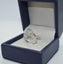 Art Deco Style Platinum Emerald Cut Aquamarine & Diamond Engagement Ring Carousel 3