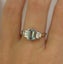 Art Deco Style Platinum Emerald Cut Aquamarine & Diamond Engagement Ring Carousel 11