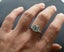 Art Deco Style Platinum Emerald Cut Aquamarine & Diamond Engagement Ring Carousel 6