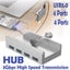 Aluminum Alloy 4 Ports USB 3.0 Type-A Clips HUB Adapter Converter 5Gbps Carousel 1