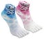 Clearance Sell - 2 Pair Printed Anti-slip Yoga Toe Socks Carousel 1