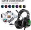 Gaming Headphones PS4 Headset Mic Surround Sound RGB LED Noise Canceling Earpads Carousel 5
