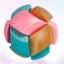 Wooden Brain Teaser Colorful Beech Football Lock Jigsaw Mystery Toy Carousel 3