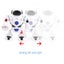 LED Light Music Electric Dancing Space Walking Robot Toy For Boys Kids Gift Carousel 3