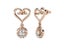 Rose-gold Koru Heart Shape Crystal Earrings "Hailey" Carousel 3