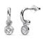 18K White Gold Crystal Dangle Earrings "Luella" Carousel 5