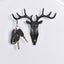 2PCS Wall Door Hook Self Adhesive Hanger Deer Head Key Holder Retro Antler Carousel 1