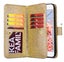 Redmi A3x glitter leather triple wallet multi card slots pockets gold Carousel 3