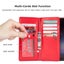 Redmi 10 Luxury Multifunction wallet case 9 card & wrist strap red Carousel 3