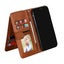 Vivo Y11s leather wallet 9 Card Slots Vertical Flip &zip (brown) Carousel 4