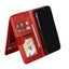 Alcatel 1 5033T Leather Wallet Case 9 Card Slots Vertical Flip & Zipper (red) Carousel 4