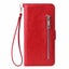 Samsung Galaxy Xcover 5 PU leather wallet case card slots zip side magnet red Carousel 6