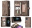 Galaxy a71 retro leather walet case multi card cash pockets zipper brn Carousel 1