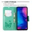 Samsung Galaxy s22 PU leather wallet case embossed twin butterfly pattern green Carousel 3