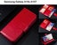 Galaxy A10s A107 case triple wallet PU leather 9 cards ID 3 pockets red Carousel 1