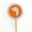 Darling Souvenir Baby Foot Baby Shower Cupcake Topper-Orange &Silver Glitter Carousel 3