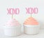 Darling Souvenir XOXO Hugs & Kisses Dessert Decoration Cupcake Topper-Pink Carousel 1