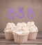Darling Souvenir Wedding Engagement Ring Cupcake Toppers-Glitter Purple Carousel 1